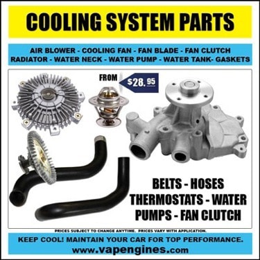 Auto cooling parts-belts, fans, pumps