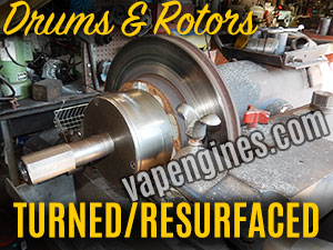Brake rotors and drums turned resurfaced - Engine Builder Auto Machine