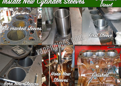 Install new cylinder sleeves