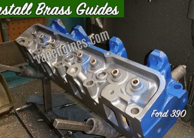 Install brass guides in cylinder head.