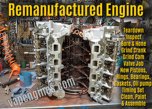 Remanufactured engine rebuild