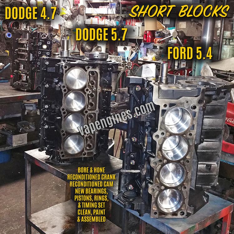 Remanufactured Short Block Engine Machine Shop