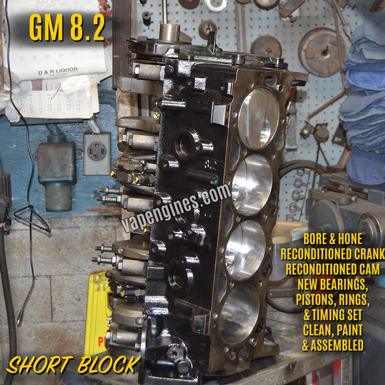GM 8.2 Remanufactured Short Block Engine