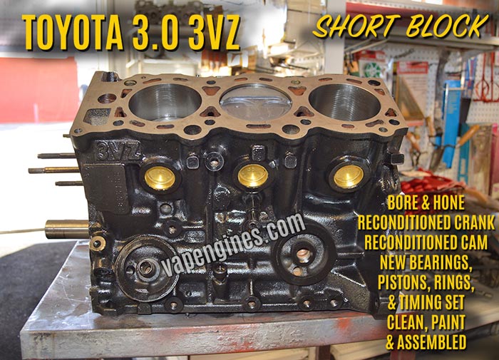 Toyota 3.0 3VZ Remanufactured Short Block Engine