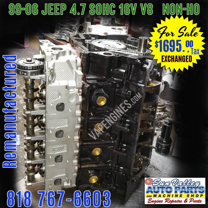 Remanufactured Jeep 4.7 Engine for SaleExchanged.