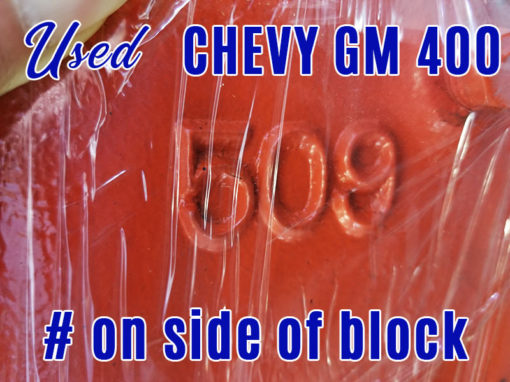 gm 400 side block number 509