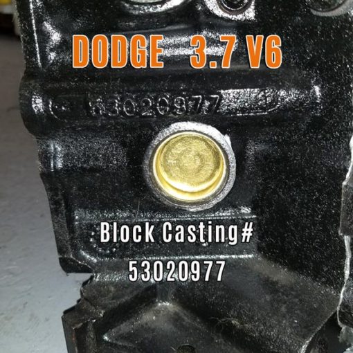dodge 3.7 block casting 53020977