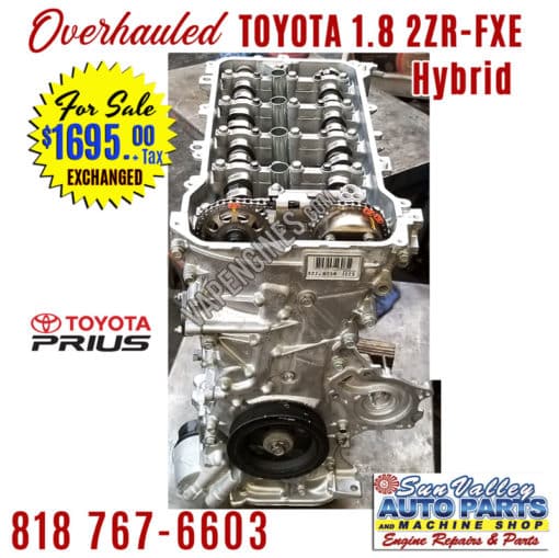 For Sale Overhauled Toyota Prius 1.8L 2ZR-FXE engine