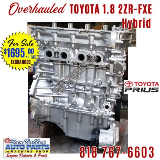 For Sale Overhauled Toyota Prius 1.8L 2ZR-FXE engine