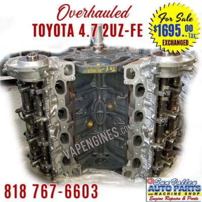 Overhauled Toyota 4.7 2UZ Engine Sale