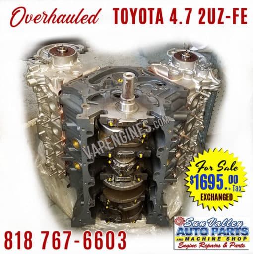 98-09 Overhauled Toyota 4.7 2UZ-FE Engine for Sale