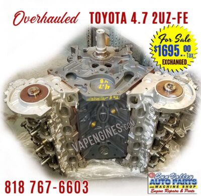 98-09 Overhauled Toyota 4.7 2UZ-FE DOHC 32V V8 Engine