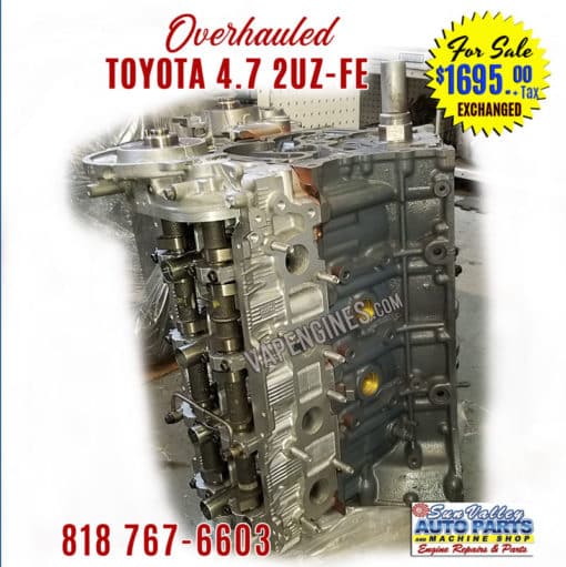 Overhauled 98-09 Toyota 4.7 2UZ Engine Sale