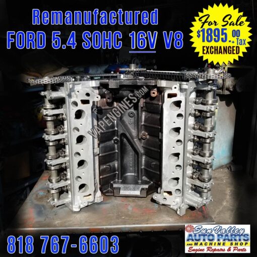 Remanufactured 9706 Ford 5.4 16V V8 Engine (2V) for Sale For Sale