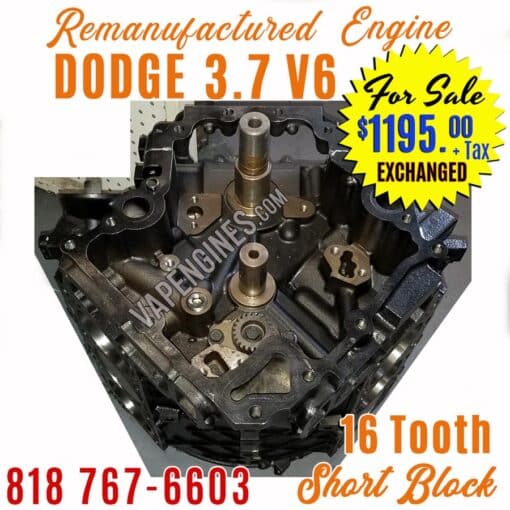 Short Block Dodge Jeep 3.7 Engine for sale