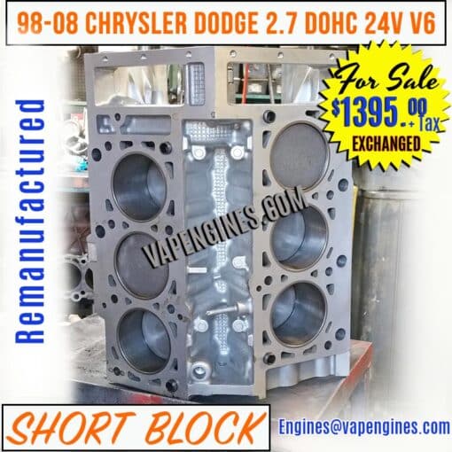 Chrysler Dodge 2.7 Engine Short Block for sale
