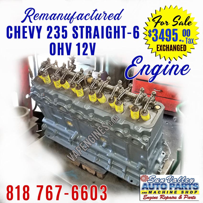 Chevrolet 235 Inline-6 Complete Engine, Bloc for sale - Hemmings