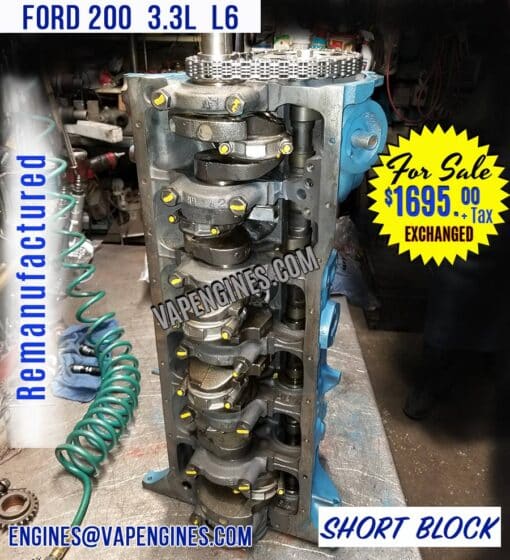 Ford 200 Engine Short Block for Sale